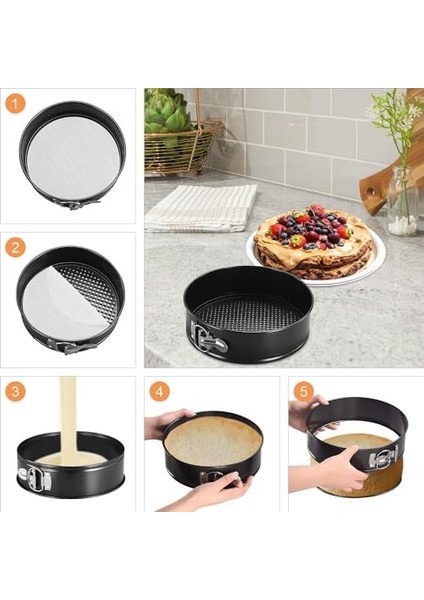 (24 Cm) Yapma Kalıbı Kek Kalıbı,pasta Home Kelepçeli Yeni