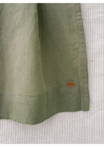 Linen Runner Haki 45 x 250