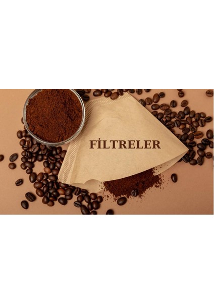 Kutusuz Ekonomik Kahve Filtresi, Naturel Kağıt, 4 Numara, Büyük Boy, 100'LÜ Paket