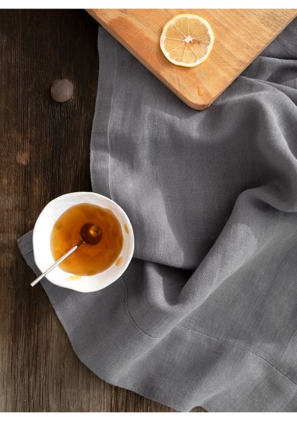 Linen Runner Gri 45 x 250 fırsatları