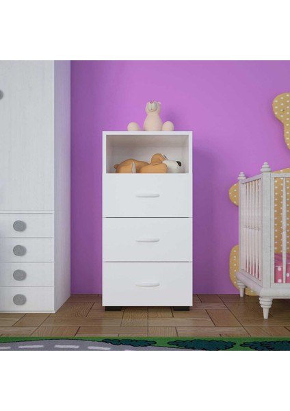Irmak 45 cm Dar 3 Çekmeceli Şifonyer, komidin
