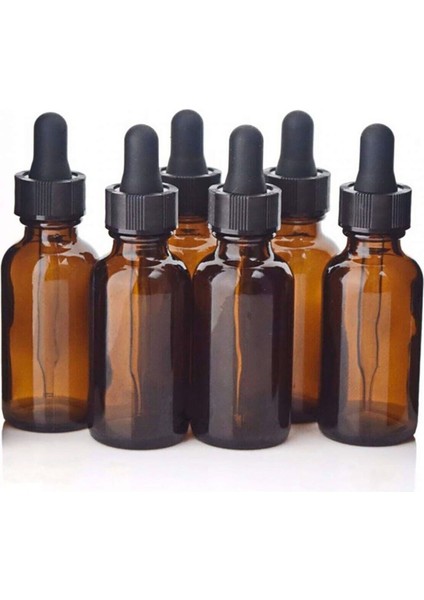 Damlalıklı Amber Şişe 30 ml 6 Adet