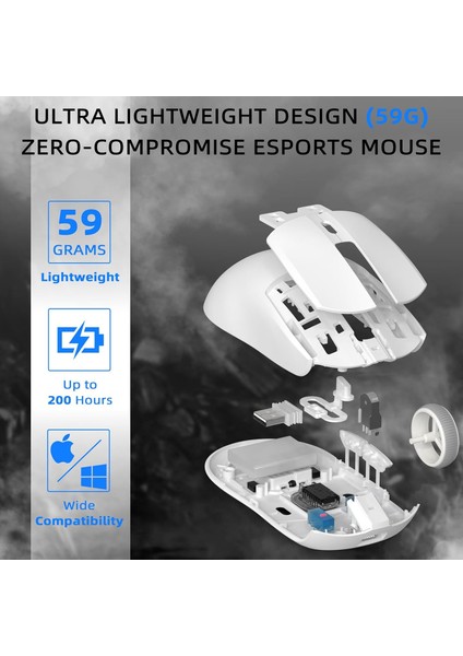 AJ139 Pro Kablosuz Oyuncu Mouse Paw 3395 26000 Dpı