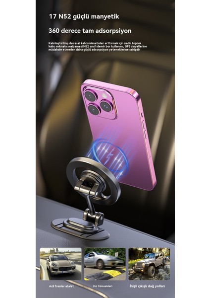 360 Derece Döner Araba Cep Telefonu Tutucu Katlanır Manyetik Araba Araba Tutucu (Yurt Dışından) indirimleri