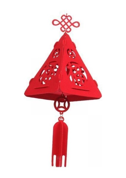 2 Üçgen Çin , 3D , Lucky Red Fu (Yurt Dışından)