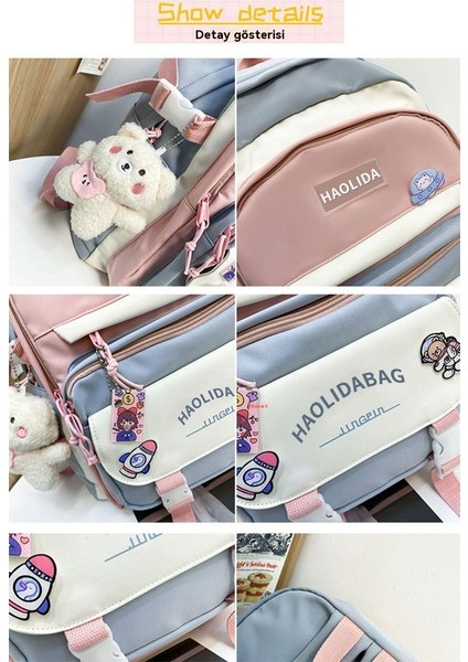 Öğrenci Sırt Çantası Ortaokul ve Lise Okul Çantası Büyük Kapasiteli Iki Parçalı Sırt Çantası Öğrenci Okul Çantası (Yurt Dışından) fiyatları