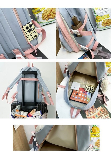 Öğrenci Sırt Çantası Ortaokul ve Lise Okul Çantası Büyük Kapasiteli Iki Parçalı Sırt Çantası Öğrenci Okul Çantası (Yurt Dışından) fırsatları