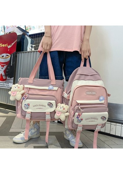 Öğrenci Sırt Çantası Ortaokul ve Lise Okul Çantası Büyük Kapasiteli Iki Parçalı Sırt Çantası Öğrenci Okul Çantası (Yurt Dışından)