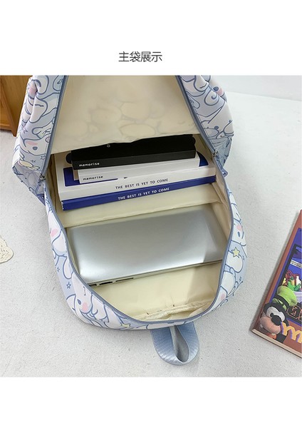 Yeni Üç Parçalı Okul Çantası Kız Ortaokul Öğrencisi Sırt Çantası Grafiti Karikatür Sevimli Sırt Çantası (Yurt Dışından) fiyatları