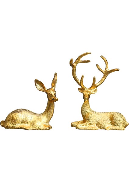 2x Heykeli Elk Lover Heykel Eşik Kitaplık Heykelcik El Sanatları (Yurt Dışından) fiyatları