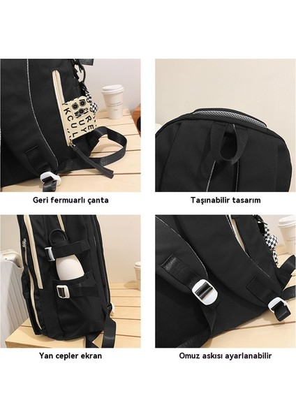 Yeni Okul Çantası, Lise Öğrencisi Okul Çantası, Büyük Kapasiteli Sırt Çantası, Iki Parçalı Sırt Çantası (Yurt Dışından) modelleri