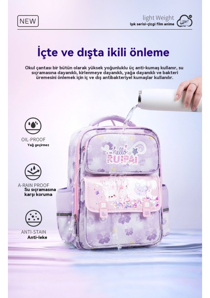 Okul Çantası Çocuk Okul Çantası Ilkokul Öğrencileri Kız 3-6. Sınıf Hafif Su Geçirmez Yeni Çizgi Film Kadın Okul Çantası (Yurt Dışından)