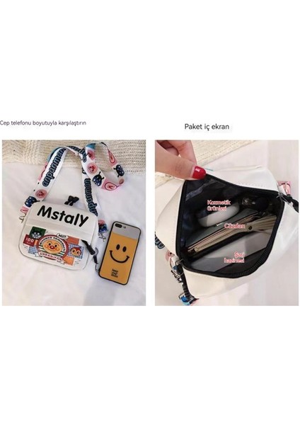 Karikatür Küçük Çanta Yeni Çok Yönlü Öğrenci Çantası Rahat Omuz Çantası Çapraz Gövde Küçük Çanta (Yurt Dışından) modelleri