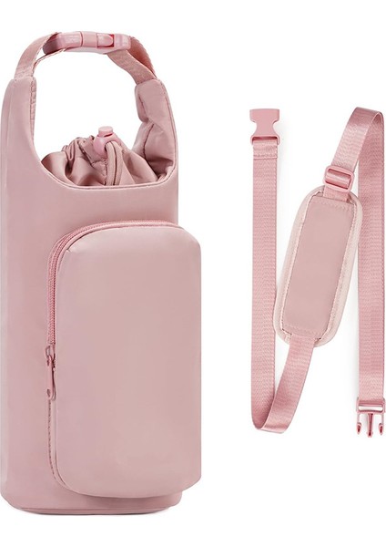 Kadın Cep Telefonu Çantası ile Su Şişesi Torbası Isı Yalıtımı Ayarlanabilir Omuz Askısı Askısı ile Su Şişesi Torbası (Yurt Dışından)