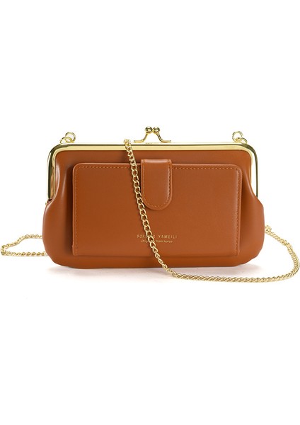 Çoklu Kart Cep Telefonu Çantası Kadın Çantası Kabuk Çantası Tek Omuz Eğimli Zincir Çantası (Yurt Dışından)