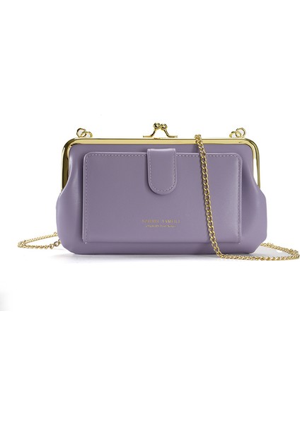 Çoklu Kart Cep Telefonu Çantası Kadın Çantası Kabuk Çantası Tek Omuz Eğimli Zincir Çantası (Yurt Dışından)