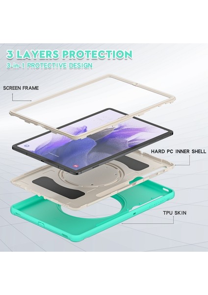Samsung Galaxy Tab S7+/s7 Fe 12.4 Inç T970 Tpu+Pc Kılıf Için Samsung Galaxy Tab S8+ / Tab S8 Plus / Tab S7 Fe / Tab S7+/s7 Fe 12.4 Inç T970 (Yurt Dışından)