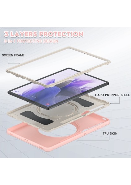 Tpu+Pc Kılıf Samsung Galaxy Tab S8+ / Tab S8 Plus / Tab S7 Fe / Tab S7+/s7 Fe 12,4 Inç T970 (Yurt Dışından)