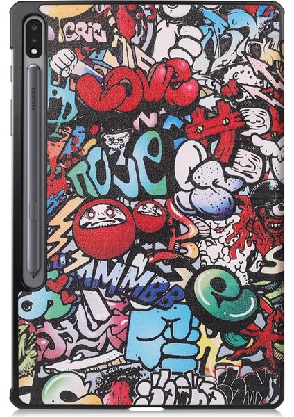 Samsung Galaxy Tab S7 Plus Için Pu Deri Kılıf Samsung Galaxy Tab S8+ / Tab S8 Plus / Tab S7 Fe / Tab S7+ Için (Yurt Dışından)