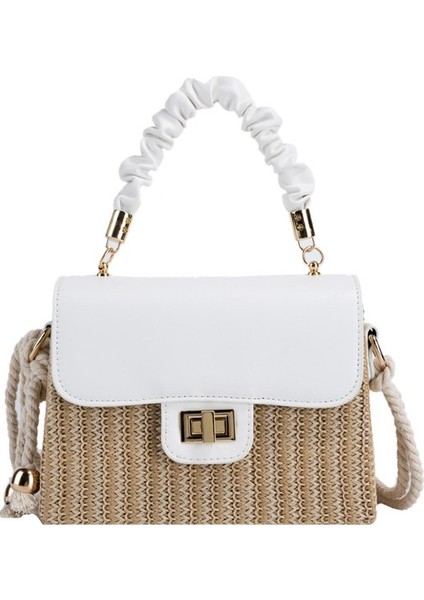 Dokuma Hasır Çanta Sahil Kadın El-Held Crossbody Hasır Çanta (Yurt Dışından)