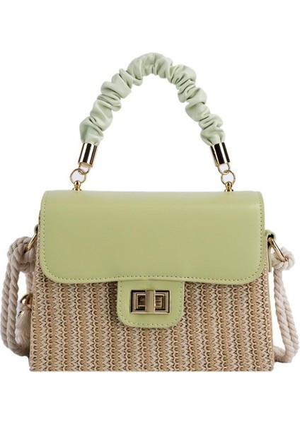 Dokuma Hasır Çanta Sahil Kadın El-Held Crossbody Hasır Çanta (Yurt Dışından)