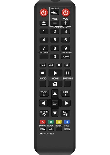 AK59-00149A Uzaktan Kumanda Samsung DVD Blu-Ray Oynatıcı BDF5100/ZA BD-ES5300 BD-FM51 BD-FM57C BD-H5100 Için Yedek (Yurt Dışından)