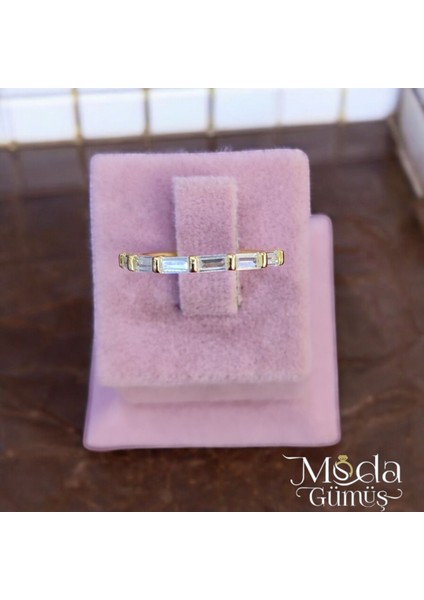 925 Ayar Gümüş Yarım Tur Yüzük & Alyans ( Model 2)