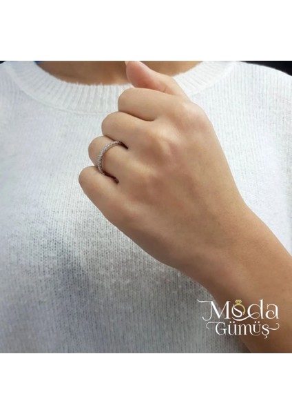 925 Ayar Gümüş Yarım Tur Kadın Yüzük & Alyans (Model4) fiyatları