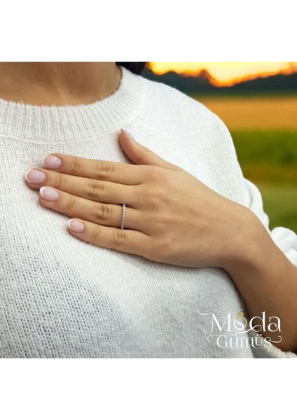 925 Ayar Gümüş Yarım Tur Kadın Yüzük & Alyans (Model4) modelleri