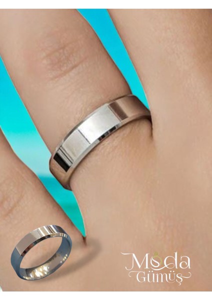 Gümüş 5 mm Düz Klasik Alyans Yüzük modelleri