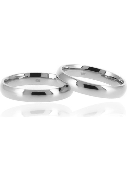 925 Ayar Orjinal Gümüş 4 mm Alyans fiyatları