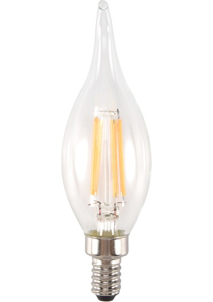 Kısılabilir E12 4W Cob Edison Mum Alev Filament LED Ampul Lamba 12.5*3.5cm (Yurt Dışından)