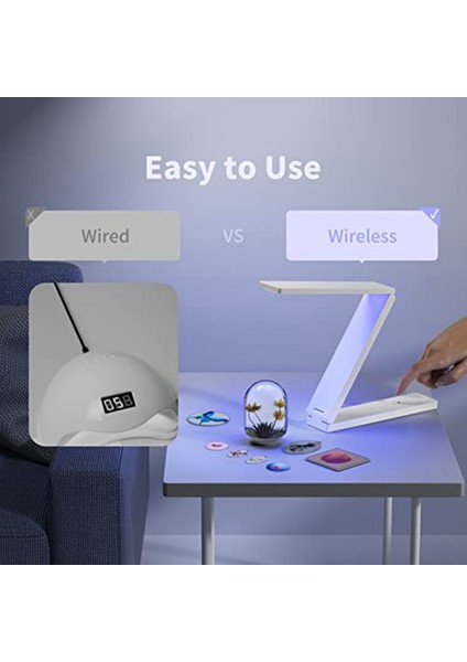 Reçine Için Uv Işık, Reçine Kürleme Için 54W Uv Reçine Işık Lambası, Kablosuz ve Katlanabilir, 3'ü 1 Arada Kullanımlar, Reçine Malzemeleri (Yurt Dışından)