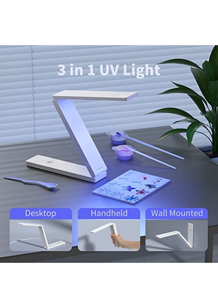 Reçine Için Uv Işık, Reçine Kürleme Için 54W Uv Reçine Işık Lambası, Kablosuz ve Katlanabilir, 3'ü 1 Arada Kullanımlar, Reçine Malzemeleri (Yurt Dışından)
