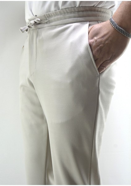 Manjogger Örme Jogger Pantolon Bej