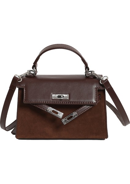 Moda Platin Kelly Çanta Kadın Pu El Yabancı Stil Tek Omuz Crossbody Çanta Kıdemli Anlamda Küçük Kare Çanta (Yurt Dışından)