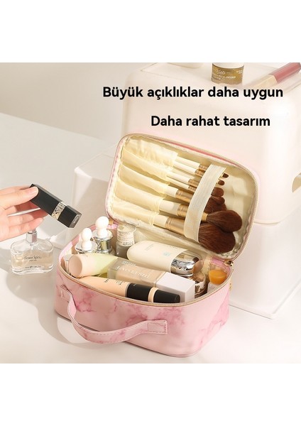Büyük Kapasiteli Çanta Seyahat Taşınabilir Kozmetik Çanta Su Geçirmez Çanta Pu Kozmetik Çanta (Yurt Dışından) modelleri