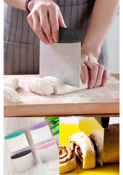 Hamur Kesme Aparatı Kesici Kazıyıcı Pasta Kek Şekillendiren Spatula