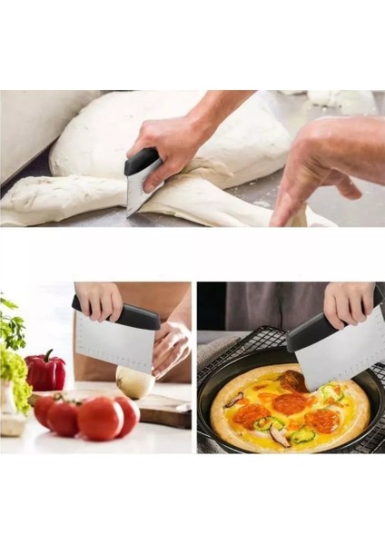 Hamur Kesme Aparatı Kesici Kazıyıcı Pasta Kek Şekillendiren Spatula