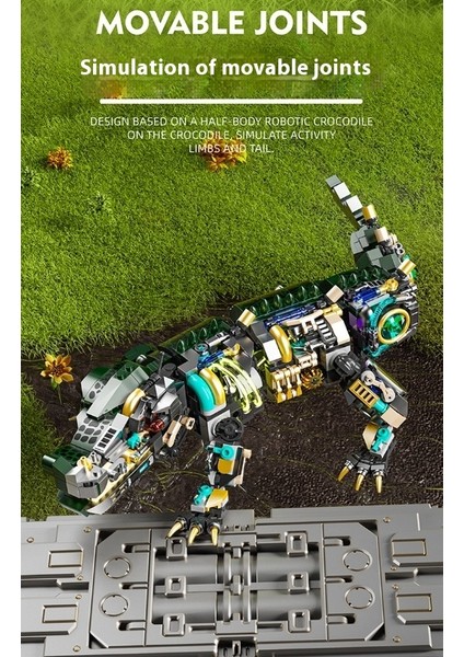 996 Parça Cyborg Timsah Yapı Taşı Puzzle Model Oyuncaklar (Yurt Dışından)