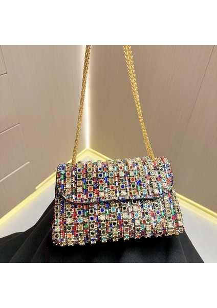 Yeni Bayan Ziyafet Çantası Zincir El Çantası Moda Partisi Crossbody Takı Çantası (Yurt Dışından)