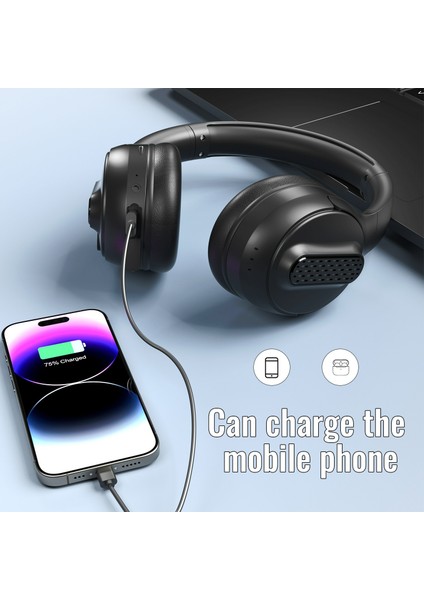 AKZ-M12 Pil Ekranlı Katlanabilir Kulaklık Bluetooth Kulak Üstü Kulaklık Desteği Tf Kart (Yurt Dışından)