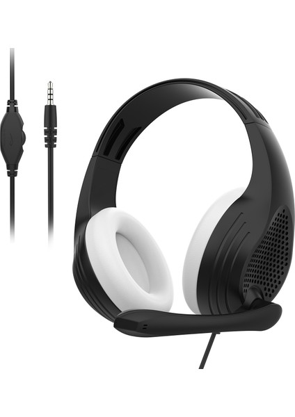 Anıvıa A9 Baş Üstü Kablolu Bas Stereo Kulaklık Bilgisayar Oyun Müzik Kulaklık 3.5mm Ses Jakı-Siyah (Yurt Dışından)