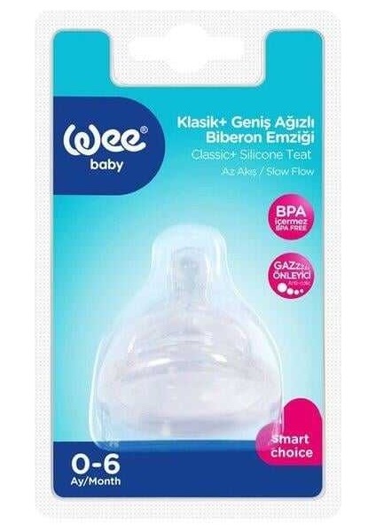 Geniş Ağızlı Biberon Emziği Az Akış No 1 (KOD828)