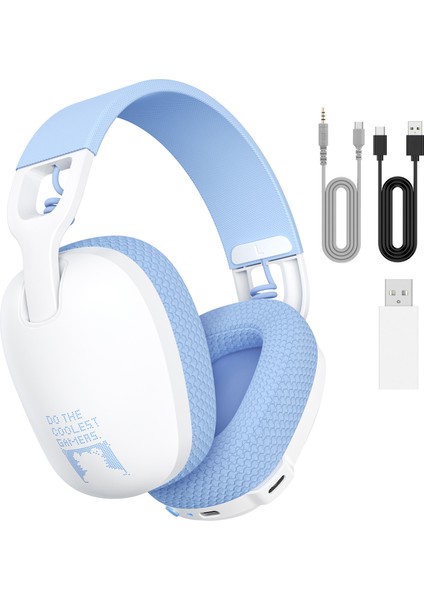Onıkuma B2 2.4g Kablosuz/bluetooth/kablolu Kulak Üstü Kulaklık Stereo Bluetooth Oyun Müzik Kulaklığı-Beyaz (Yurt Dışından)