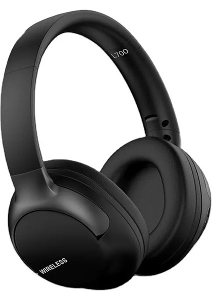 L700 Bluetooth Kulaklık Kulak Üstü Müzik Kablosuz Kulaklık Hifi Stereo Bas Ses Spor Kulaklık-Siyah (Yurt Dışından)