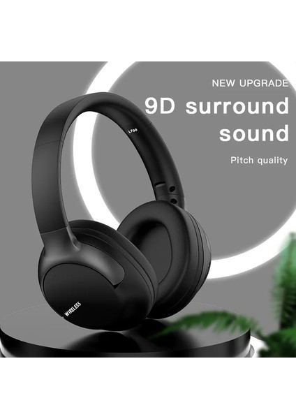 L700 Bluetooth Kulaklık Kulak Üstü Müzik Kablosuz Kulaklık Hifi Stereo Bas Ses Spor Kulaklık-Pembe (Yurt Dışından)