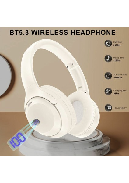 WH-1000XM4 Pil Ekranlı Kablosuz Kulak Üstü Kulaklık Bluetooth Kulaklık Desteği Tf Kart-Turuncu (Yurt Dışından)