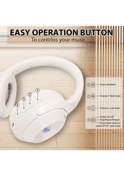 WH-1000XM4 Pil Ekranlı Kablosuz Kulak Üstü Kulaklık Bluetooth Kulaklık Desteği Tf Kart-Turuncu (Yurt Dışından)