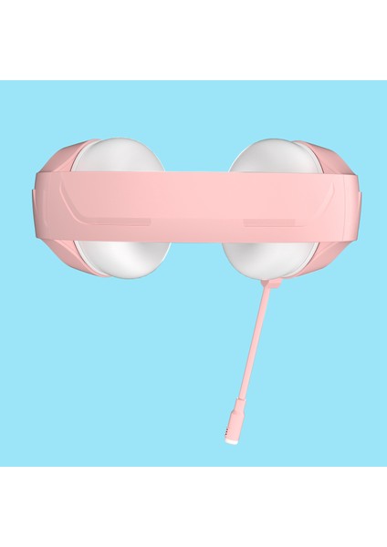 Anıvıa Kızlar Kadın Aşırı Kulak Kulaklık Stereo 3.5mm Kablolu Pc Oyun Kulaklığı Mikrofon Ile-Pembe (Yurt Dışından) fırsatları